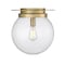Z-Lite Calhoun Flush Mount, 1-Light, 13 In.W x 14 In.H, Heritage Brass/Clear Seedy 7506F13-HBR - alternate 8